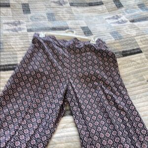 Patterned Wide-Leg Pants